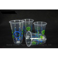 Tasse en plastique transparent jetable de diamètre supérieur de 95mm